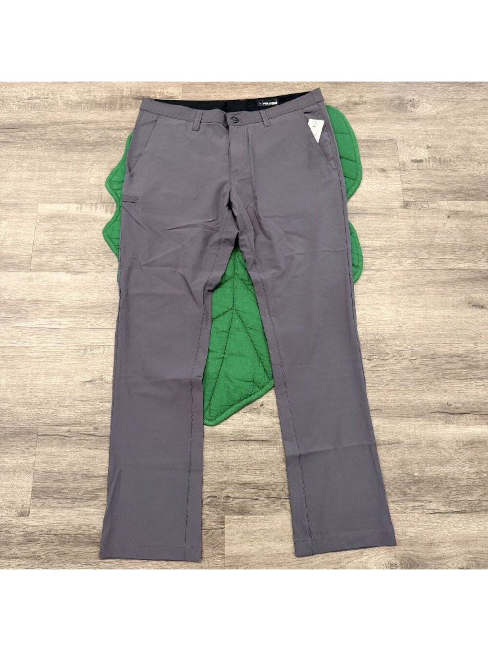 Volcom Mens 36 Dark Gray Range Stretch Dress Pants Trouser Golf Athletic